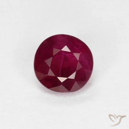 0.33ct Natural Deep Wine Red Ruby, Round, SI