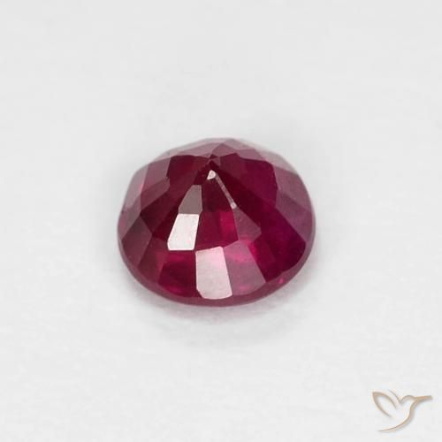 Ruby Gemstone in 4 mm (calibrated) Size for Sale, Ruby Stone in Deep Wine Red Color