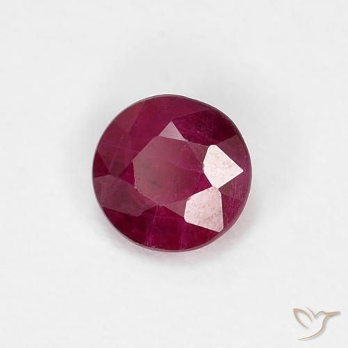 0.30 ct Red Ruby Stone, Natural Ruby in Round Facet Shape for Sale