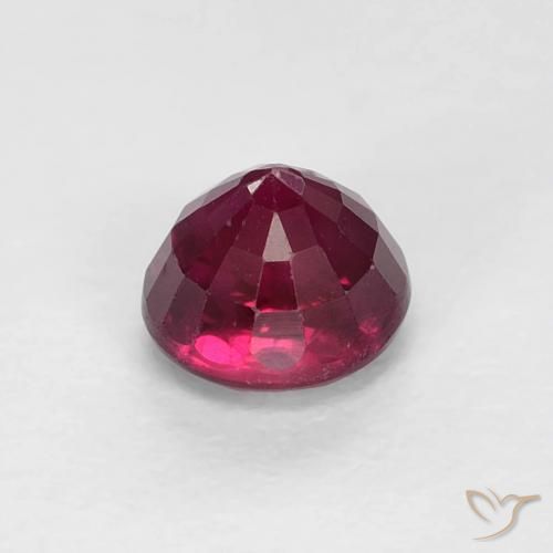 Ruby Gemstone in 4 mm (calibrated) Size for Sale, Ruby Stone in Wine Red Color
