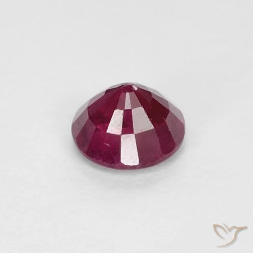 Ruby Gemstone in 4 mm (calibrated) Size for Sale, Ruby Stone in Dark Red Color