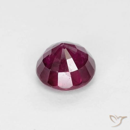 Ruby Gemstone in 4 mm (calibrated) Size for Sale, Ruby Stone in Deep Wine Red Color