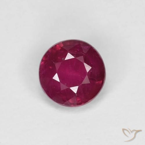 0.35ct Natural Deep Red Ruby, Round, VS-SI