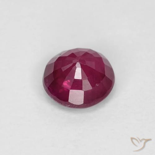 Ruby Gemstone in 4 mm (calibrated) Size for Sale, Ruby Stone in Deep Red Color