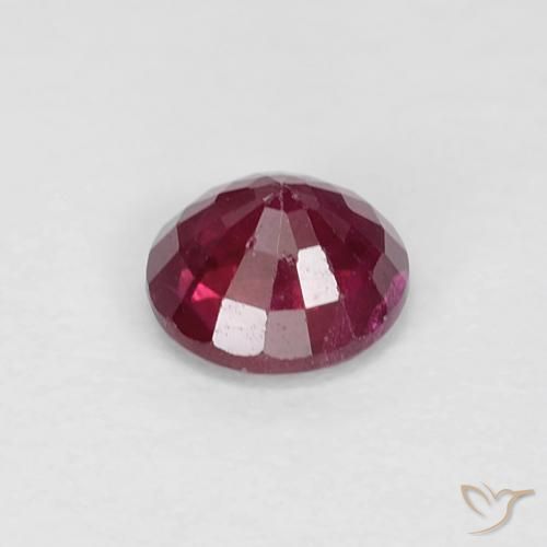 Ruby Gemstone in 4 mm (calibrated) Size for Sale, Ruby Stone in Deep Wine Red Color