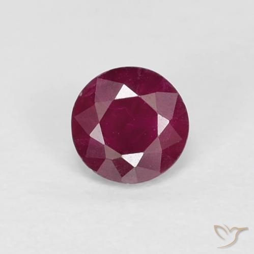 TWO 2.5mm Round Red Ruby Cabochon Cab Gem Stone Gemstone Natural 