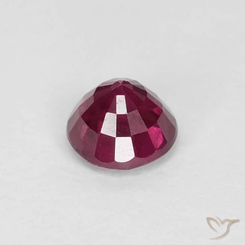 Ruby Gemstone in 4 mm (calibrated) Size for Sale, Ruby Stone in Deep Wine Red Color