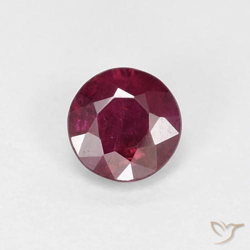 0,3 ct Rubin im Rundschliff, 4 mm aus Myanmar, Photo A