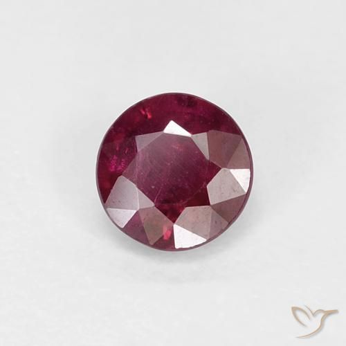 0.30 ct Red Ruby Stone, Natural Ruby in Round Facet Shape for Sale