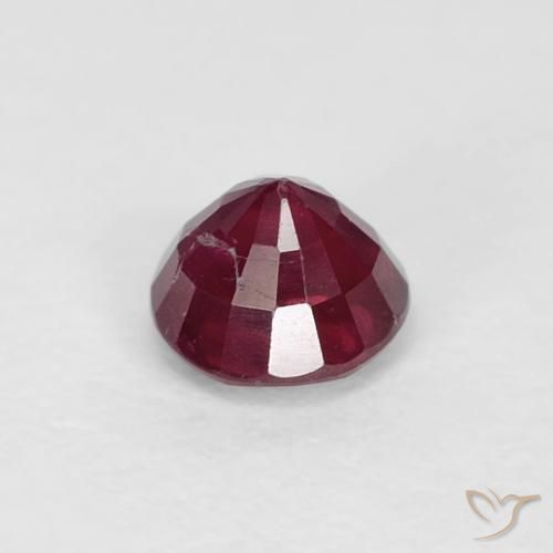 Ruby Gemstone in 4 mm (calibrated) Size for Sale, Ruby Stone in Wine Red Color