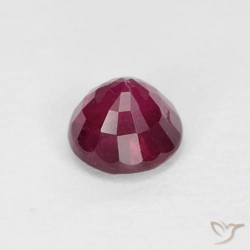 Ruby Gemstone in 4 mm (calibrated) Size for Sale, Ruby Stone in Deep Red Color