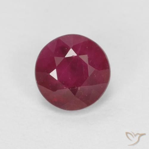 0.43ct Natural Deep Red Ruby, Round, SI