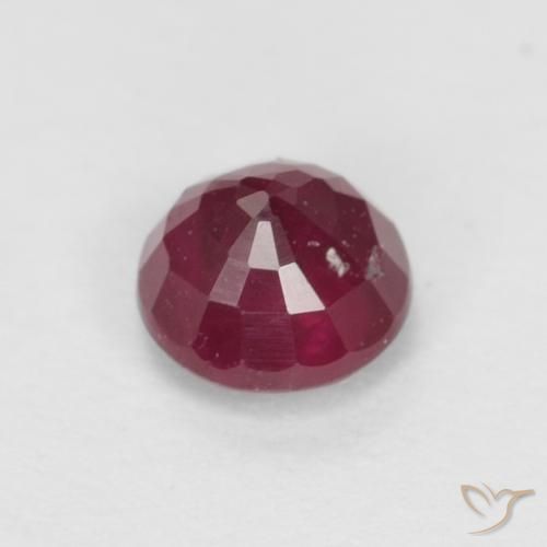 Ruby Gemstone in 4 mm (calibrated) Size for Sale, Ruby Stone in Deep Red Color