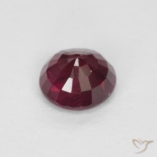 Ruby Gemstone in 4 mm (calibrated) Size for Sale, Ruby Stone in Wine Red Color