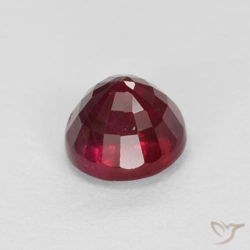 Ruby Gemstone in 4 mm (calibrated) Size for Sale, Ruby Stone in Deep Wine Red Color