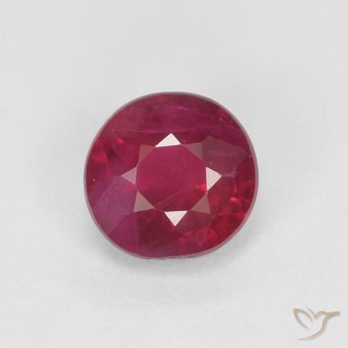 0.36ct Natural Dark Red Ruby, Round, SI