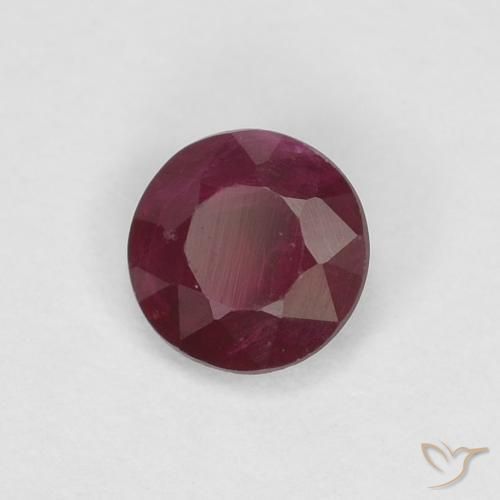 0.29 ct Red Ruby Stone, Natural Ruby in Round Facet Shape for Sale