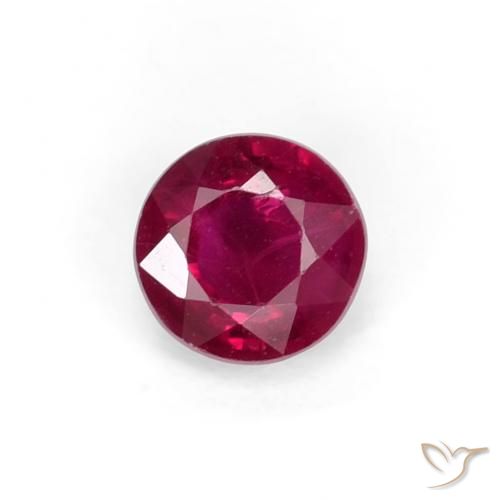 0.33ct Natural Dark Red Ruby, Round, VS-SI