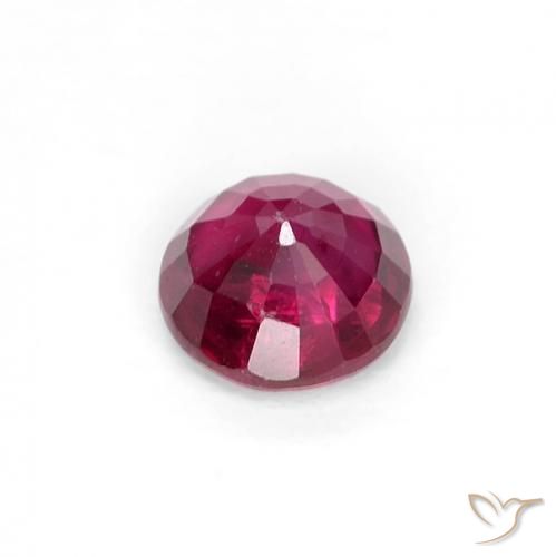 Ruby Gemstone in 4 mm (calibrated) Size for Sale, Ruby Stone in Dark Red Color