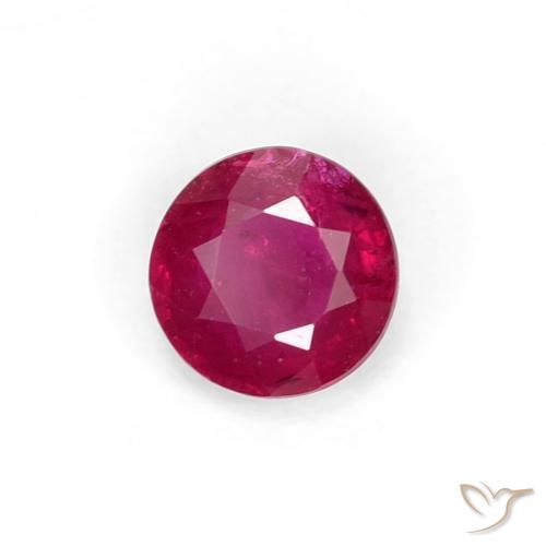 0.31 ct Red Ruby Stone, Natural Ruby in Round Facet Shape for Sale