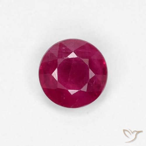 0.34ct Natural Deep Wine Red Ruby, Round, VS-SI