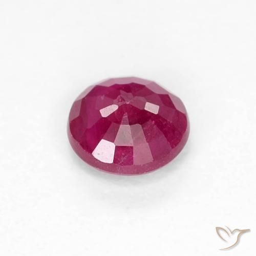 Ruby Gemstone in 4 mm (calibrated) Size for Sale, Ruby Stone in Deep Wine Red Color