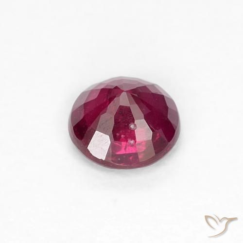 Ruby Gemstone in 4 mm (calibrated) Size for Sale, Ruby Stone in Deep Wine Red Color