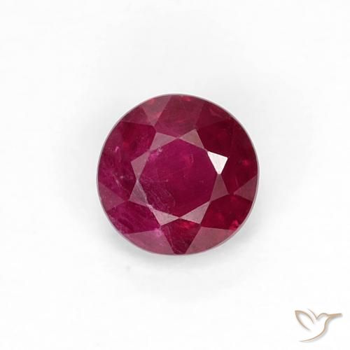 0.33ct Natural Deep Red Ruby, Round, VS-SI