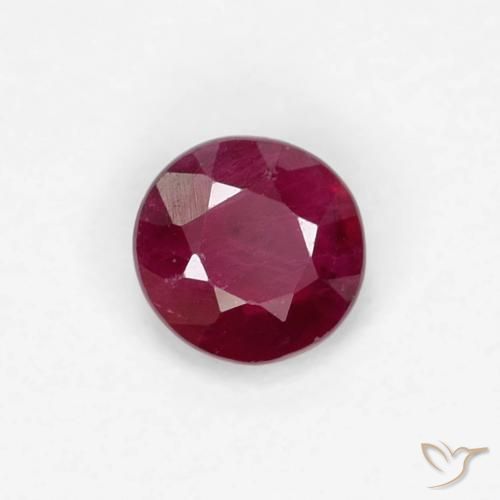 0.30 ct Red Ruby Stone, Natural Ruby in Round Facet Shape for Sale
