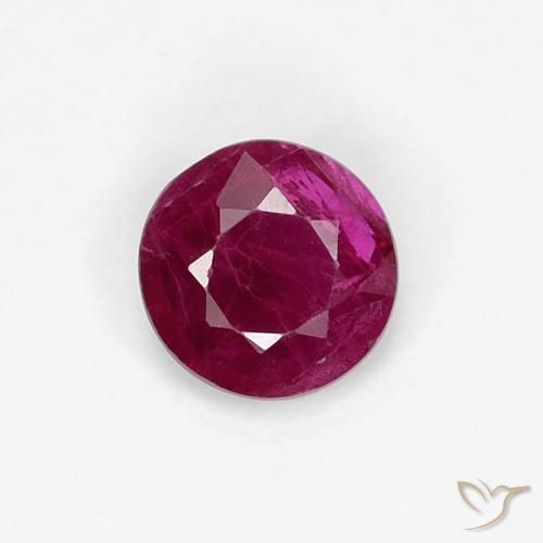 0.31ct Natural Deep Wine Red Ruby, Round, VS-SI