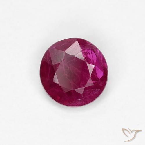 0.31 ct Red Ruby Stone, Natural Ruby in Round Facet Shape for Sale