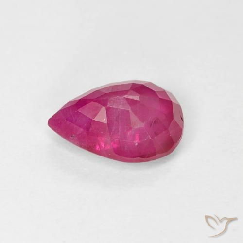 Ruby Gemstone in 7 x 5 mm (calibrated) Size for Sale, Ruby Stone in Reddish Pink Color