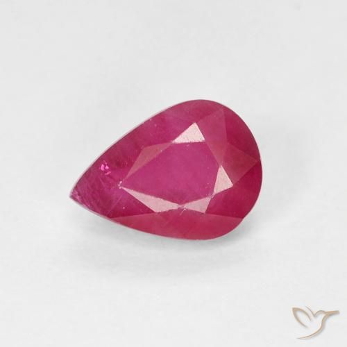 0.96ct Natural Pinkish Red Ruby, Pear Shape, VS-SI