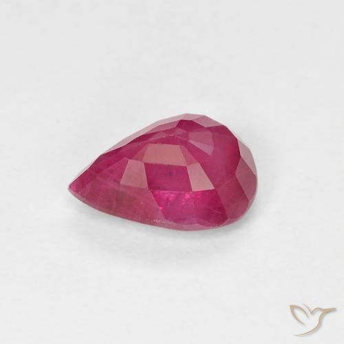 Ruby Gemstone in 7 x 5 mm (calibrated) Size for Sale, Ruby Stone in Pinkish Red Color