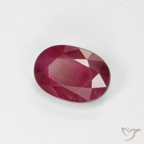 0.99 ct Red Ruby Stone, Natural Ruby in Oval Facet Shape for Sale