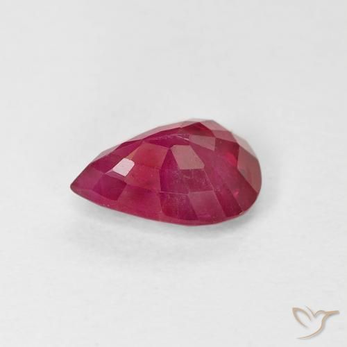 Ruby Gemstone in 7 x 5 mm (calibrated) Size for Sale, Ruby Stone in Pinkish Red Color