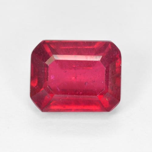 Ring Size Jewelry Making Gemstone 10 Piece Red Ruby 10X8 MM Emerald Cut Octagon Shape Doublet Gemstone,+AAA Quality Red Ruby