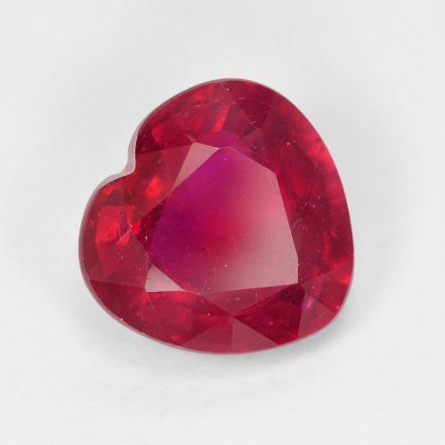 4.5 ct Heart Cut Ruby, 10.1 x 9.9 mm From Madagascar, Photo A