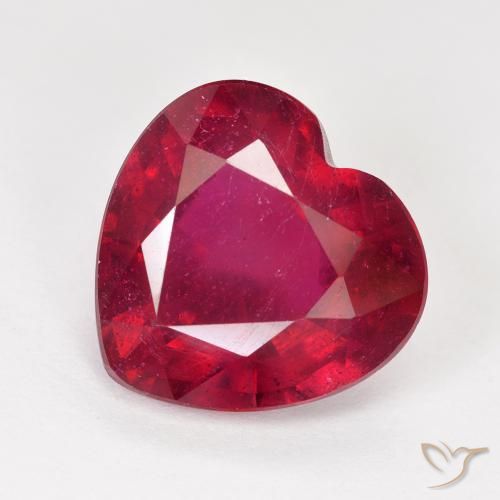 Rubí talla corazón de 7,77 quilates, 12,5 x 12,2 mm de Madagascar, Photo A