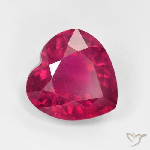 4.54 ct Heart Cut Ruby, 9.8 x 9.7 mm From Madagascar, Photo A