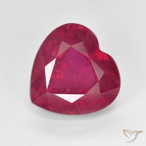 Купить Драгоценный камень рубин огранки «сердце» 6,83 карат