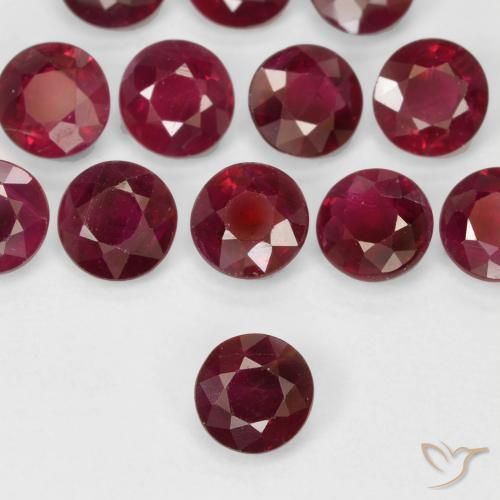 0.29ct Natural Dark Red Ruby, Round, VS
