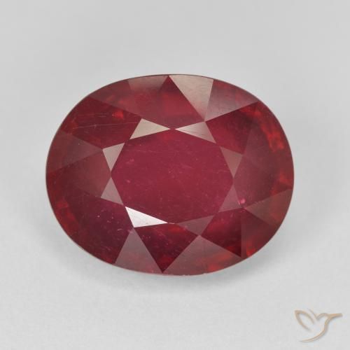 10.38ct Natural Deep Red Ruby, Oval, VS