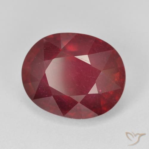 10.38 ct Red Ruby Stone, Natural Ruby in Oval Facet Shape for Sale