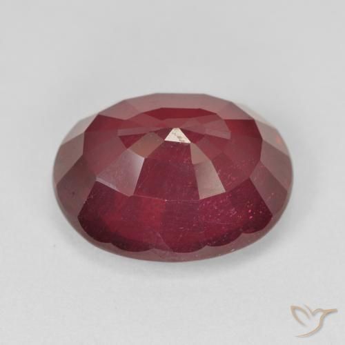 Ruby Gemstone in 13.9 x 11.2 mm Size for Sale, Ruby Stone in Deep Red Color