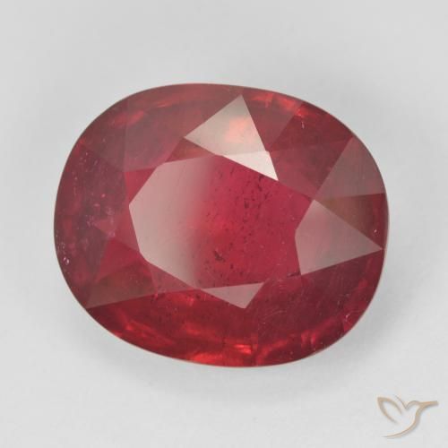 14.98 ct Red Ruby Stone, Natural Ruby in Oval Facet Shape for Sale