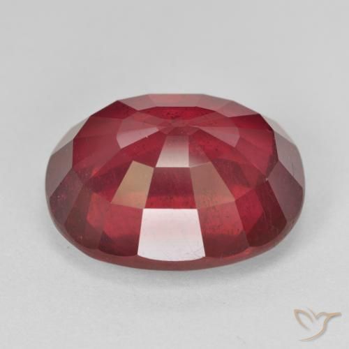 Ruby Gemstone in 15.8 x 13.1 mm Size for Sale, Ruby Stone in Medium Red Color