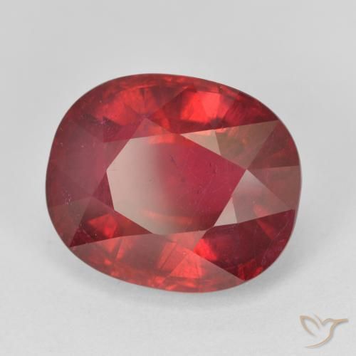 12.68 ct Red Ruby Stone, Natural Ruby in Oval Facet Shape for Sale