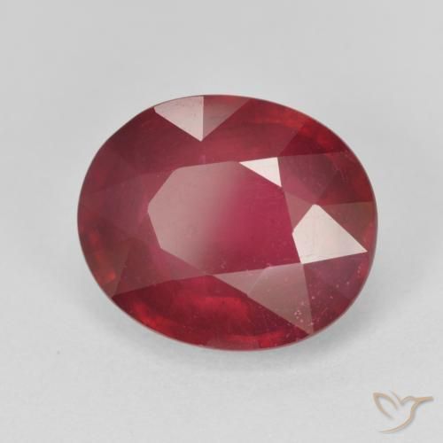 9.16 ct Red Ruby Stone, Natural Ruby in Oval Facet Shape for Sale