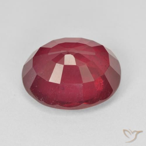 Ruby Gemstone in 13 x 11 mm (calibrated) Size for Sale, Ruby Stone in Blood Red Color